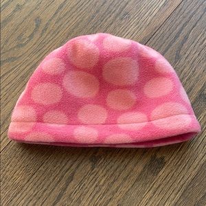 Hanna Andersson pink winter hat. Fleece.